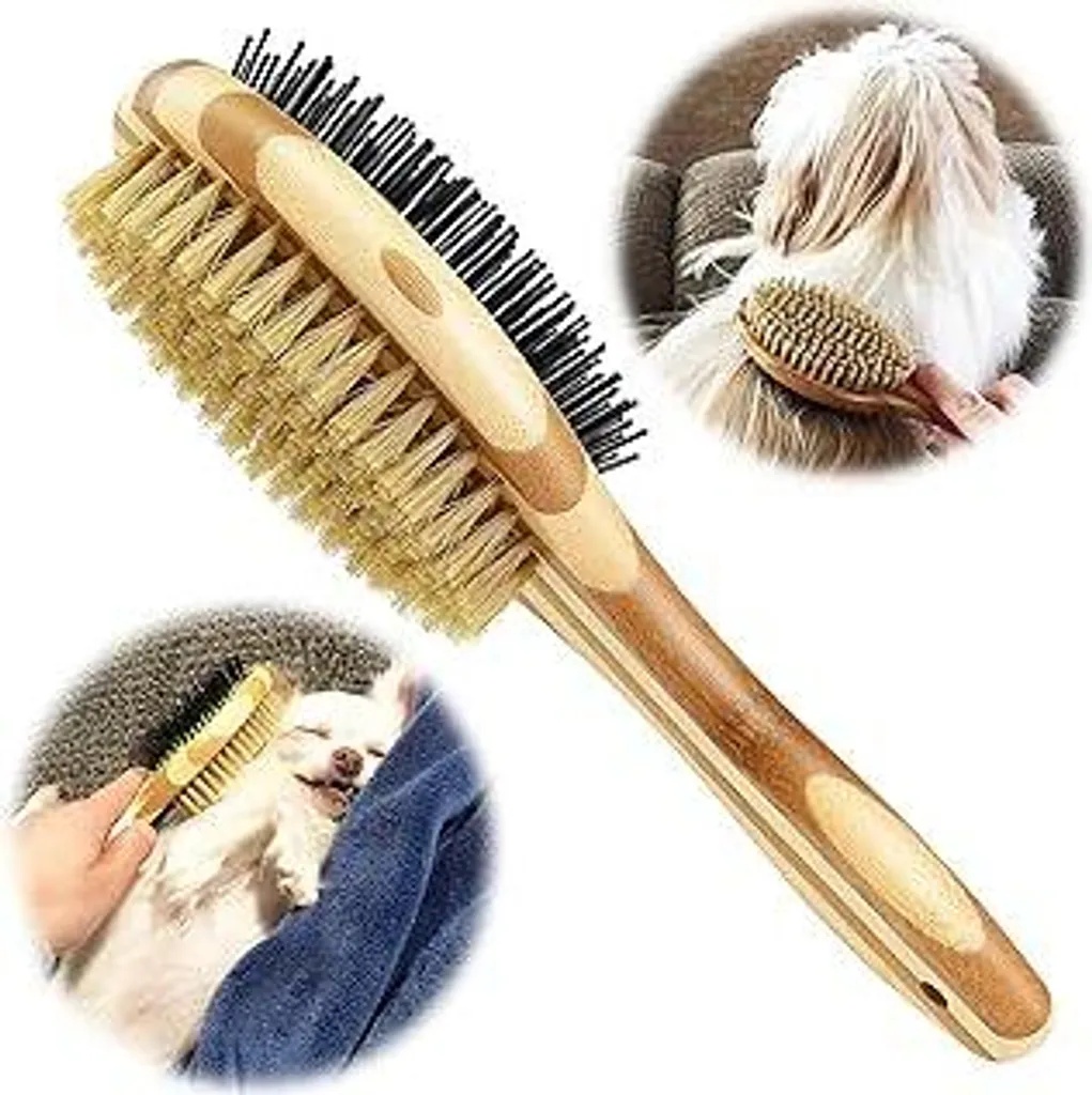 Pettine Cane e Gatto Doppia Azione | Spazzola per Sottopelo e Nodi Professionale