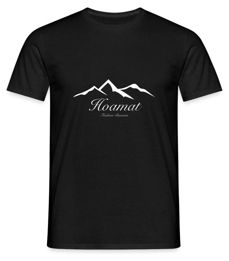 Spreadshirt Hoamat Heimat Bayern Alpen Männer T-Shirt, XXL, Schwarz