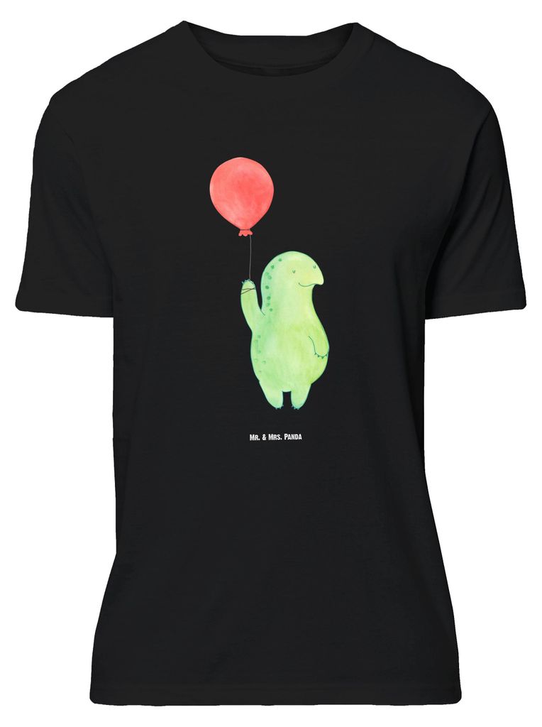 Mr. & Mrs. Panda Größe L T-Shirt Schildkröte Luftballon - Schwarz - Geschenk, Tshirt, mit Spruch, Shirt, Schildkröten, Motivation, Ballon, Jahr...