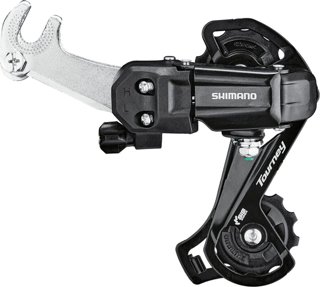 Shimano Tourney RD-TY200 Schaltwerk 6/7-fach Fahrrad Schaltung 6/7 Gänge MTB, Ausführung:mit Adapter, Käfiglänge:lang
