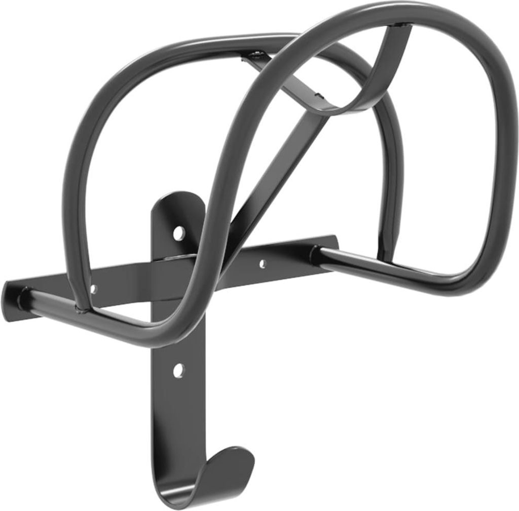 vidaXL Trensenhalter Wandmontage Schwarz Eisen