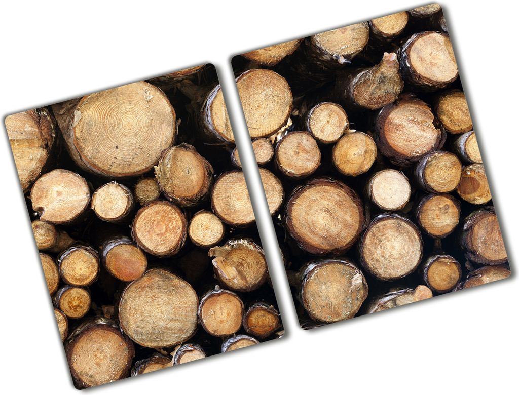 Tulup Glas Herdabdeckplatte - 2x40x52 cm - Glaskeramikkochfeld-Abdeckung Spritzschutz Glasabdeckplatte Kochplattenabdeckung und Schneidebrett - Zwe...