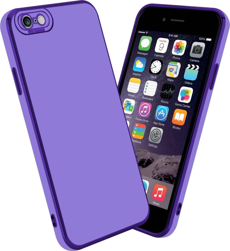 Cadorabo Hülle für Apple iPhone 6 PLUS / 6S PLUS Schutz Hülle in Lila Etui Handyhülle Cover Case TPU Kameraschutz