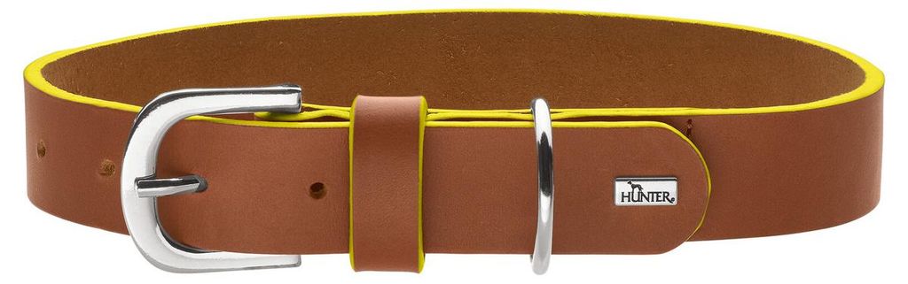 Hunter Halsband Garda cognac/gelb, Größe: S / 45 cm / Breite: 2,7 cm