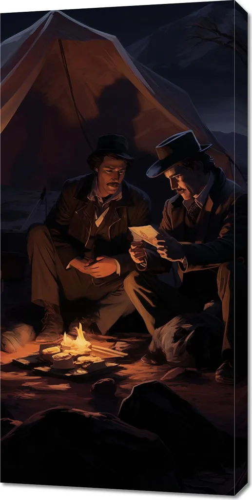 Tableau Image 50 x 100 cm Nuit dans le Far West - Ambiance Zen et Voyage