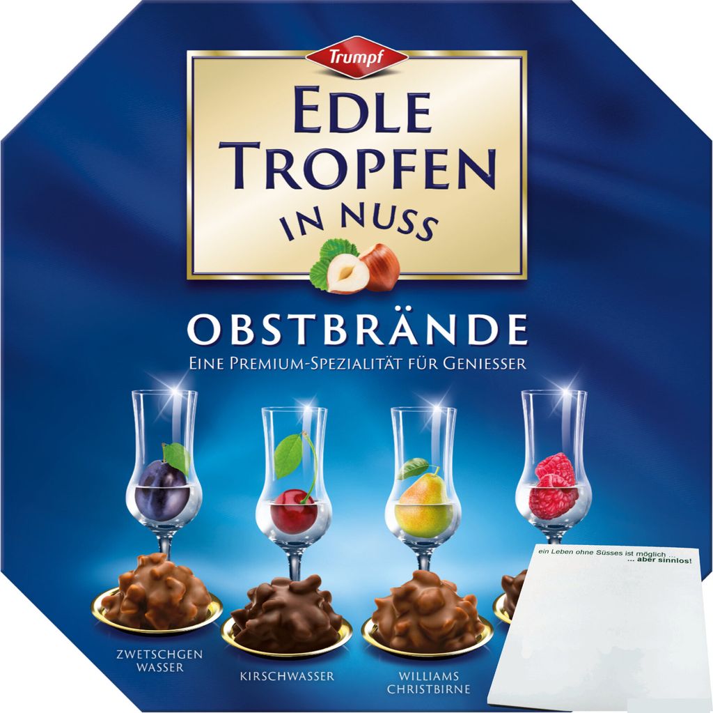 Trumpf Edle Tropfen in Nuss blau Obstbrände (250g Packung) Produktbild 