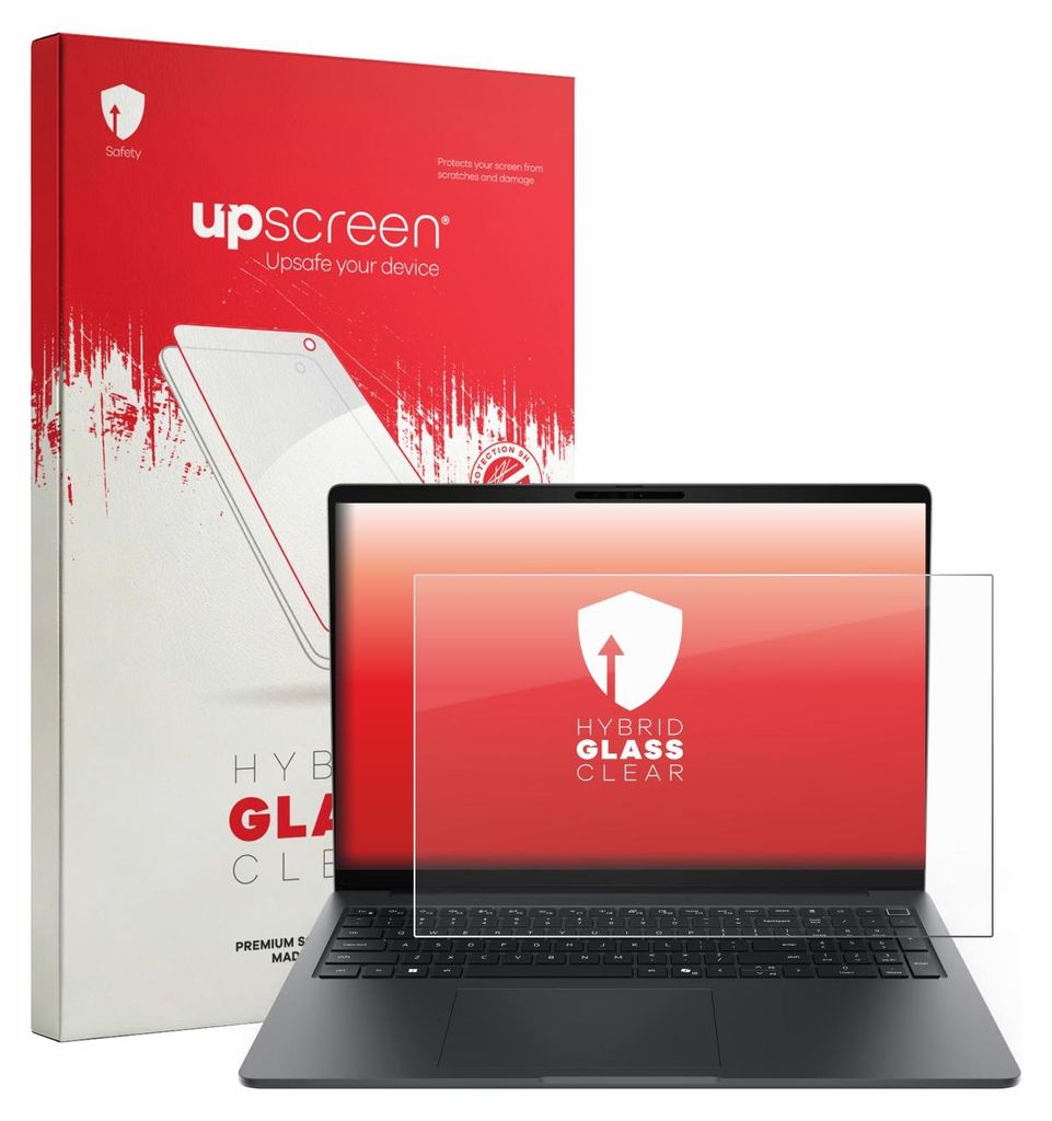 upscreen Schutzglas für Dell Pro 5 Series 16 P516260 Schutzfolie Panzer Folie Glas Display Schutz klar