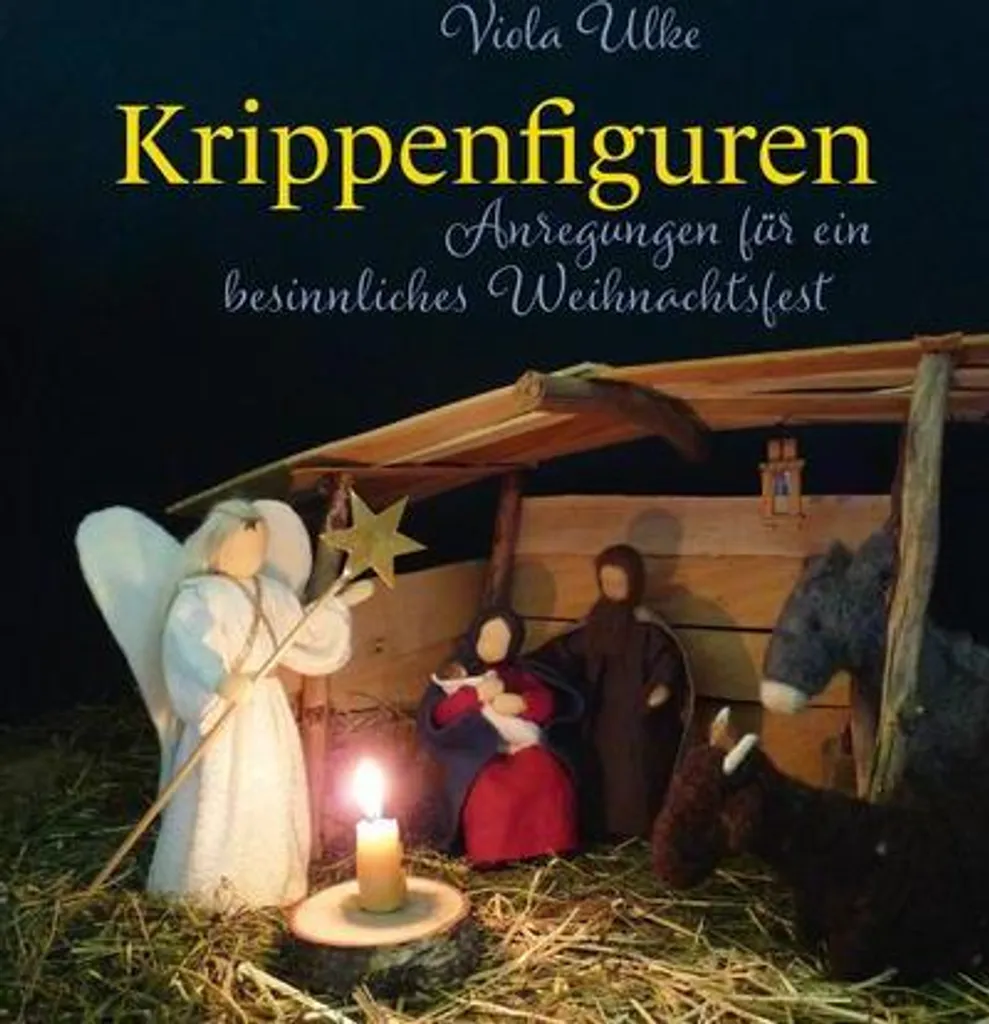 Figurines de crèche de Noël 12cm en polyrésine incassable aspect bois