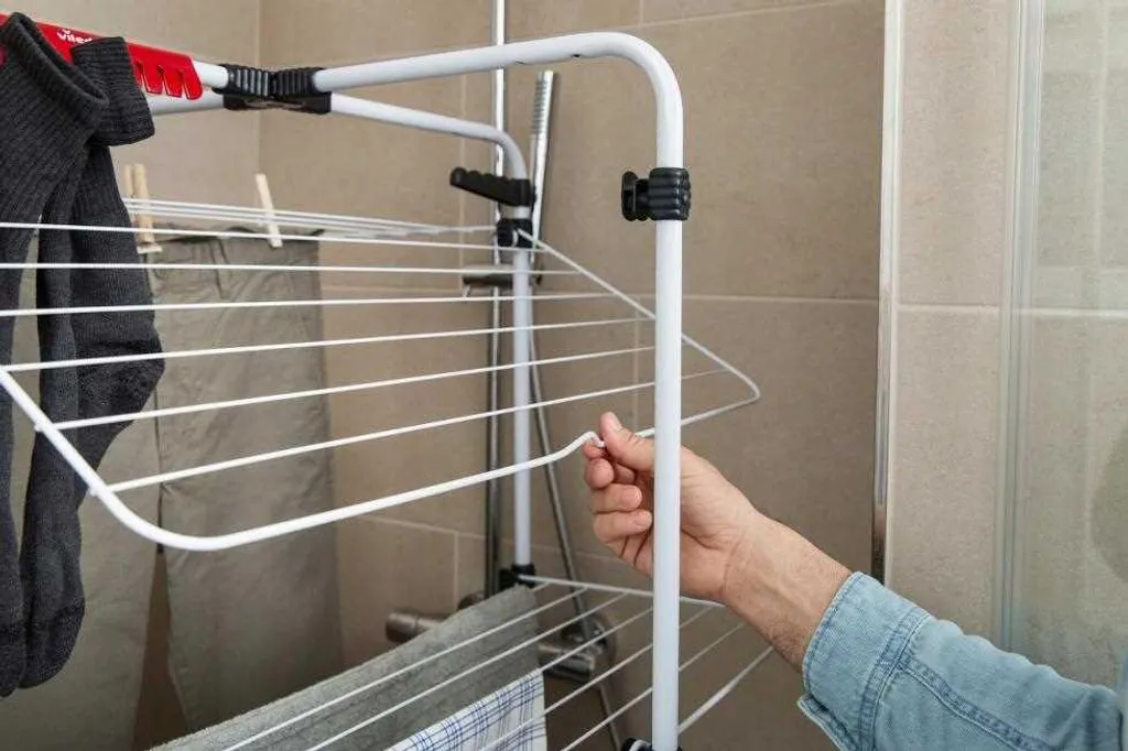 Vileda Mixer 4 Séchoir à Linge Tour avec 40 Mètres d'Espace de Séchage