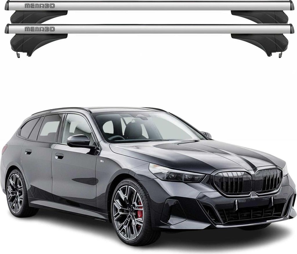 Menabo Dachträger Grundtäger für BMW 5er G61 Touring 2024-2026 Alu Silber 2 tlg