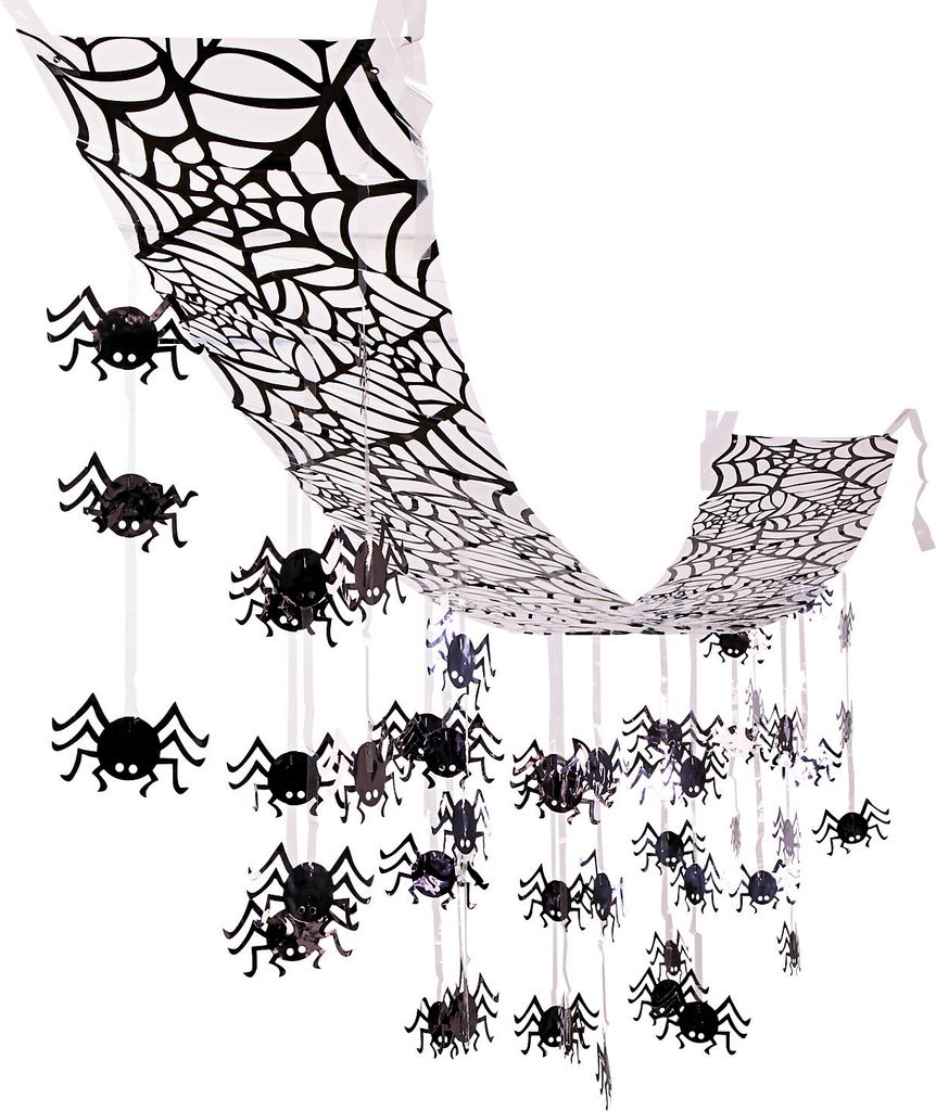 Halloween Hängedeko Spinnennetz Spinnen Produktbild 