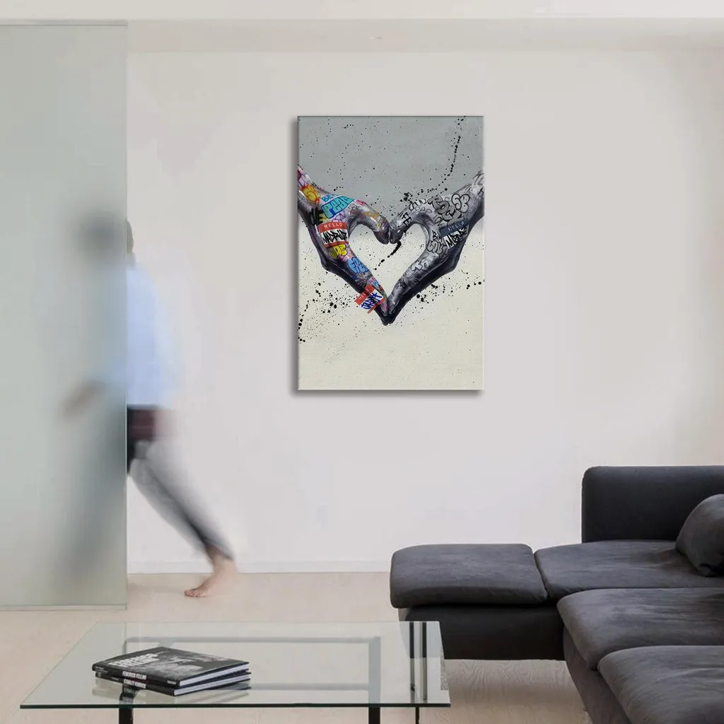 Quadro Contemporaneo MyHeart4You 70x100 - Telaio Legno per Design Interni