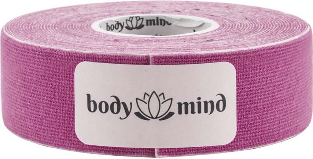 Body & Mind Kinesiotape 2,5 cm in Pink – Elastisches Kinesiologie Tape für Physiotherapie, Sport & Gelenke, atmungsaktiv, 97% Baumwolle