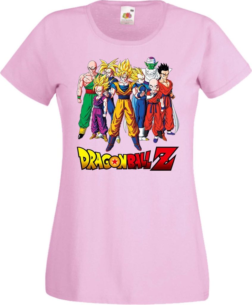 Damen T-Shirt Anime Manga Dragon Anime Manga Ball Z 12 Z-Fighters, Lady M / Hellrosa