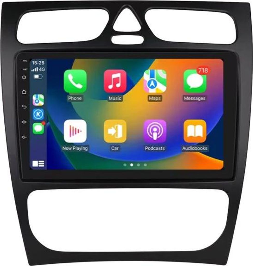 Autoradio mit Bluetooth – CarPlay – Für Mercedes-Benz C-Klasse / CLK-Klasse (W203 / W209 / S203 / A209 / W168) – Geeignet für Apple und And...