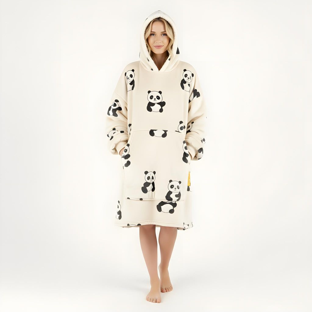 Sehr weicher Lazy Robe Panda 100 cm Bademantel Produktbild 