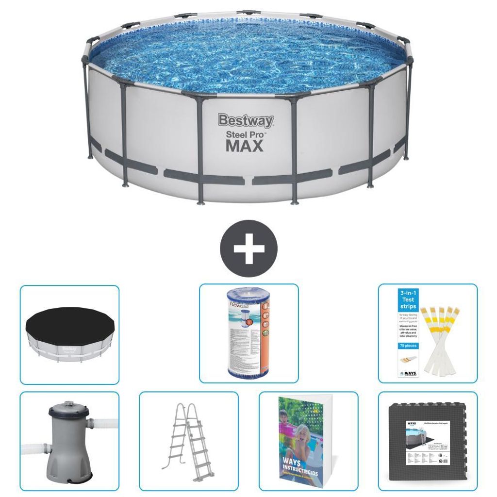 Bestway Steel Pro MAX Rund - 427x84 cm - 8-teilig S563