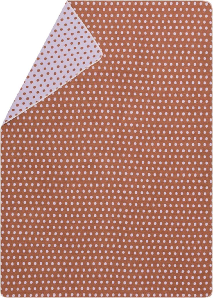 David Fussenegger Wohndecke Silvretta 'Punkte' 140 x 200 cm Toffee
