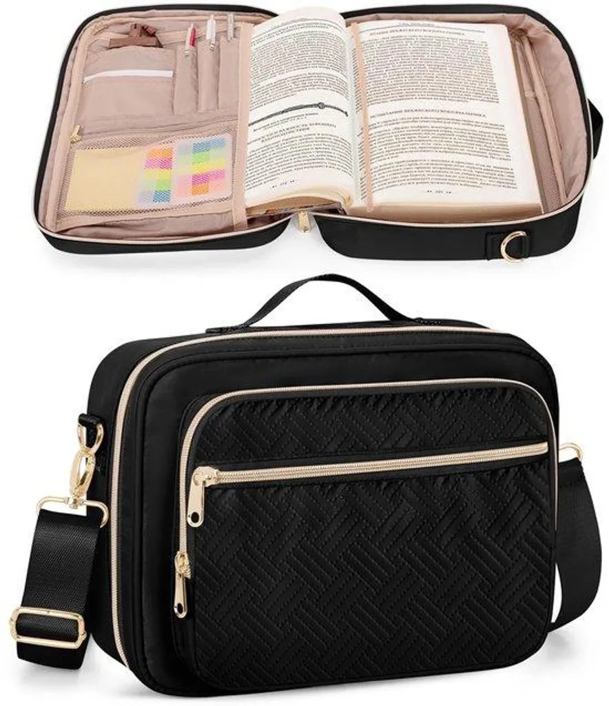 Housse pour Bible anti-usure noire avec poignée : protégez votre ouvrage