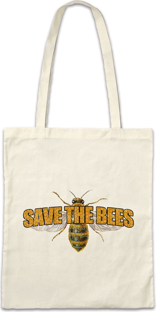 Urban Backwoods Save The Bees, Stofftasche, Farbe: Beige