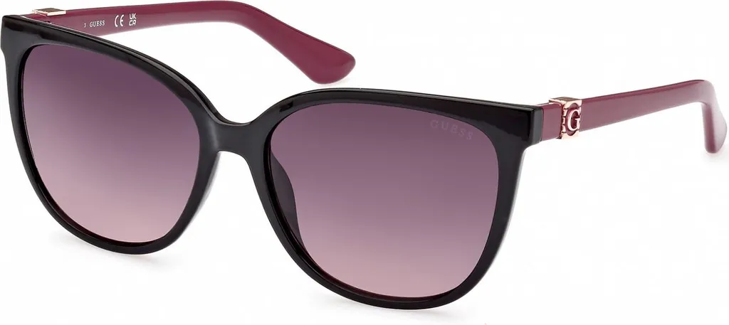 Lunettes de soleil Guess GU7864 Shiny Black 58mm pour femme chic