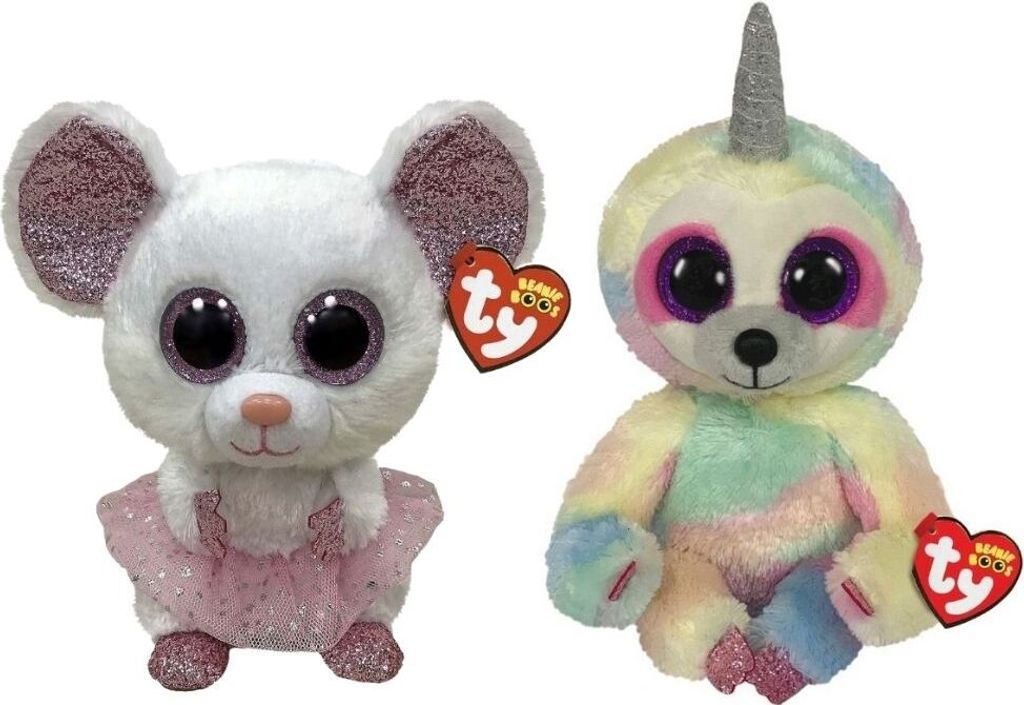Ty - Stofftiere - Beanie Buddy - Nina Mouse & Cooper Sloth