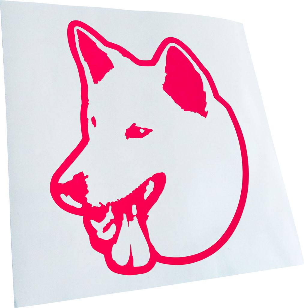 Kiwistar - Autoaufkleber - korean jindo dog Hund - Neonpink - 30x25cm - Aufkleber für Auto, Laptop, Fahrrad, LKW, Motorrad mehrfarbig JDM Decal Ra...