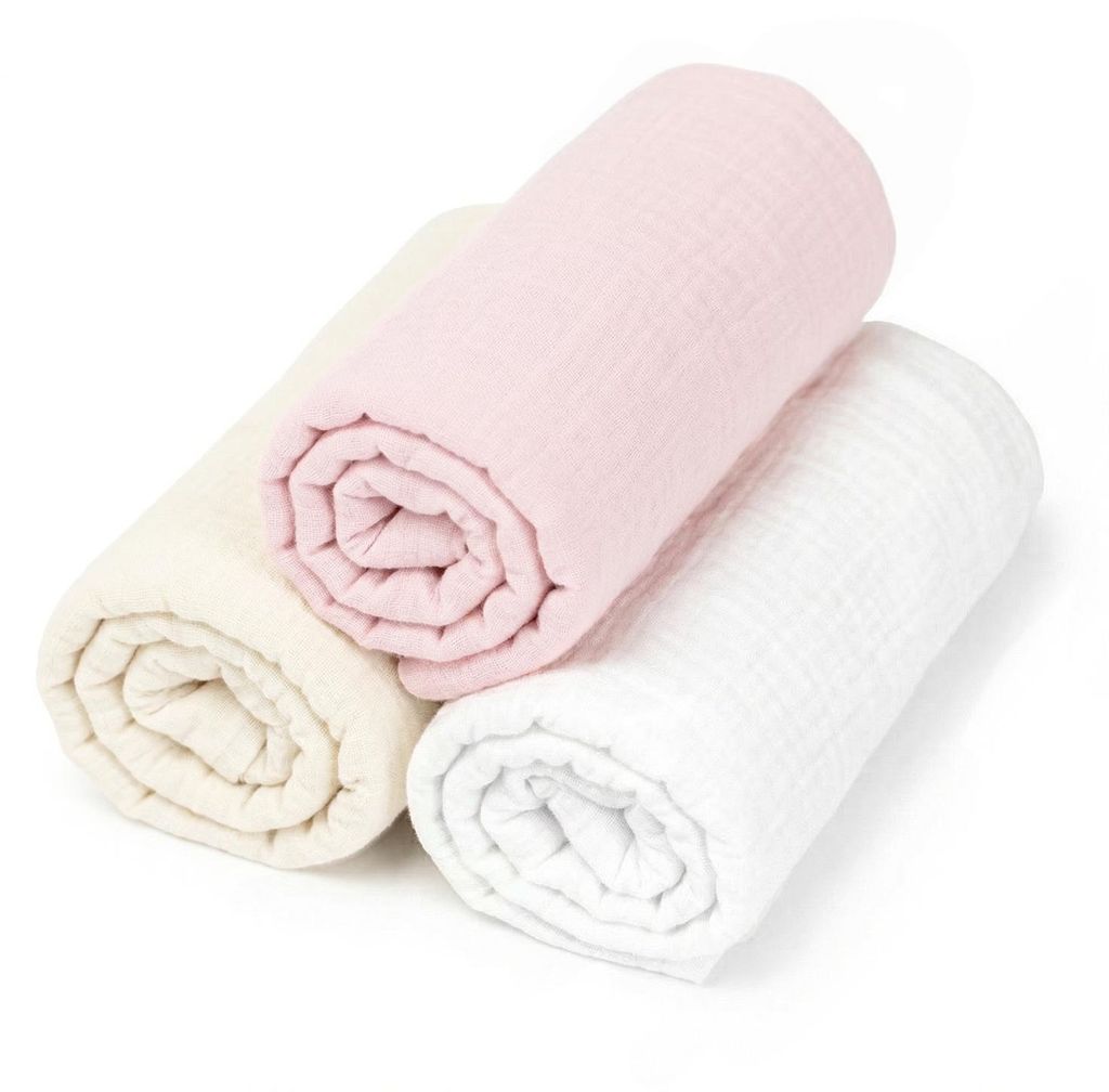 Spannbettlaken Jeanne 3 teilig - 70 x 30 cm - Rosa | by SEVIRA KIDS