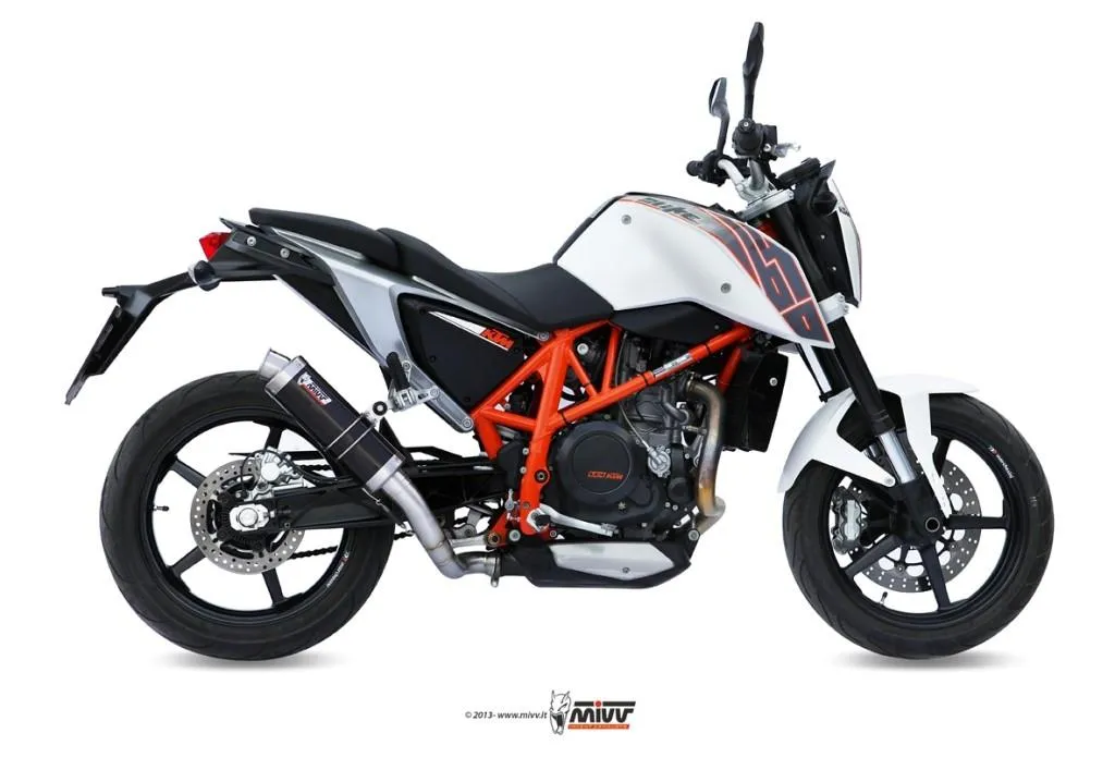 Échappement MIVV GP Noir Slip-on Homologué pour Moto KTM 690 Duke