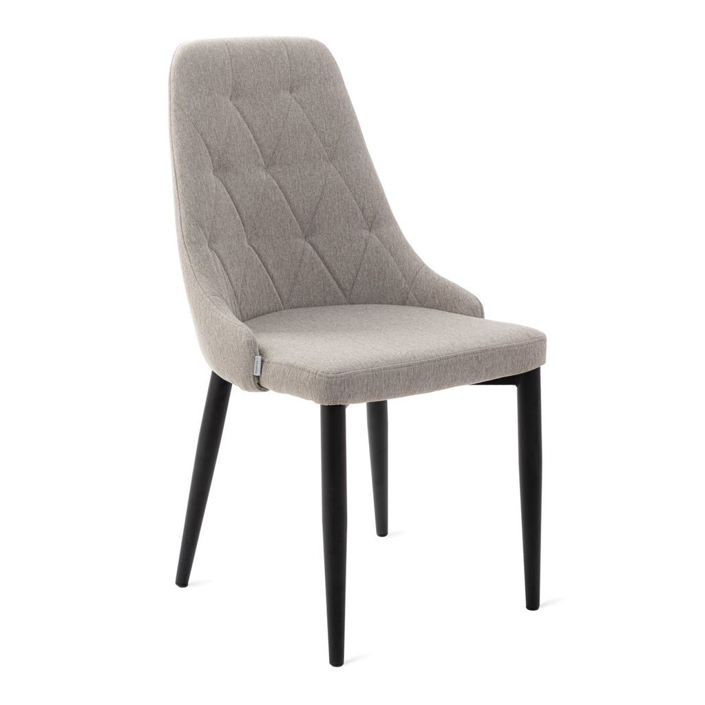 HOMLA LOUIS QUILTER Stuhl in Stoff beige 44x59x88 cm Produktbild 
