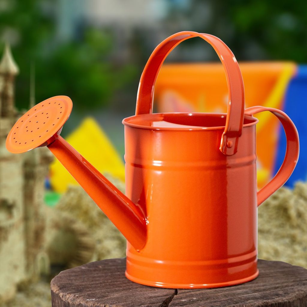 Kindergiesskanne, Eisen, Orange, Giesskanne, Kanne für Sandkasten