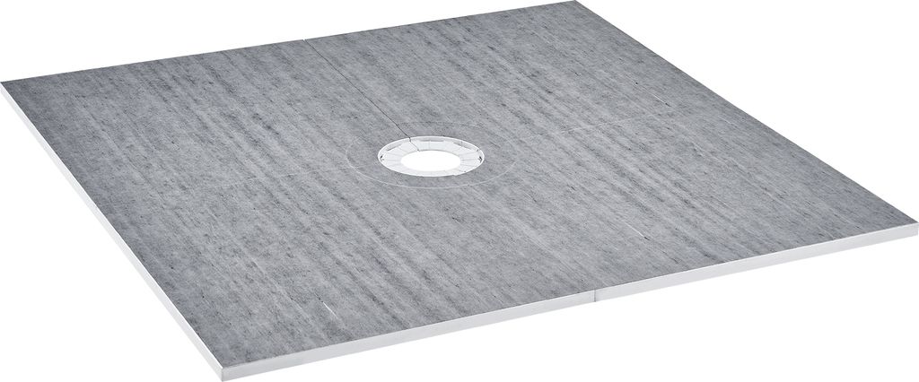 SucceBuy Duschschwellen-Set, 1828 x 1828 mm Duschwannen-Set mit 160 mm zentralem Ablauf, leichtes EPS-Installationsset mit 2 wasserdichten Tüchern...