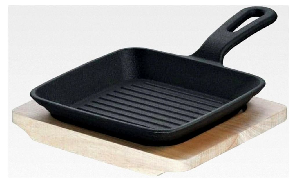 Mini-Grillpfanne Rustika aus Gusseisen, 19x19cm