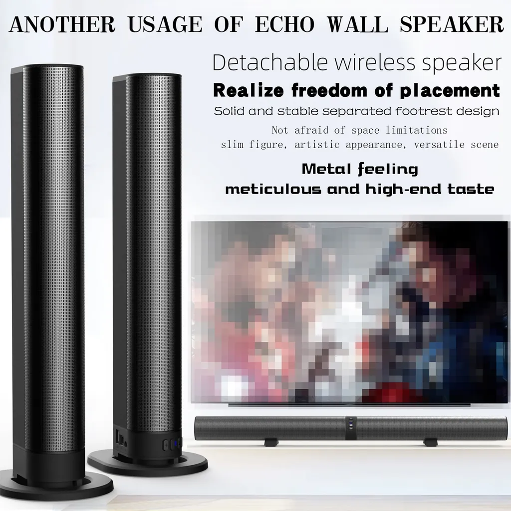 Enceinte PC Bluetooth à champ tridimensionnel et barrage sonore - 7