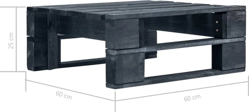 SYFAX™ Garden Pallet Ottoman Black - Must-Have per il tuo Terrazzo - 3