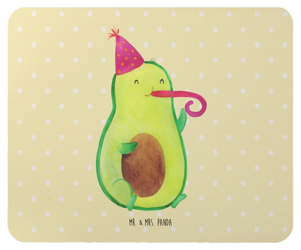Mr. & Mrs. Panda Mouse Pad Avocado Feier - Gelb Pastell - Geschenk, Mauspad, computer mousepad, pc mausunterlage, Fete, Geburtstag, laptop, Gute La...