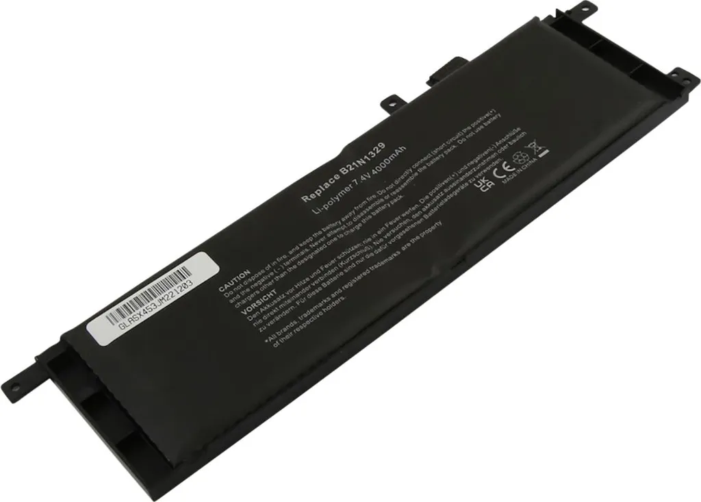 Avizar, batteria di ricambio Li-Polymer 3987mAh 7,6V per Asus X453 X553 Laptop, Nero