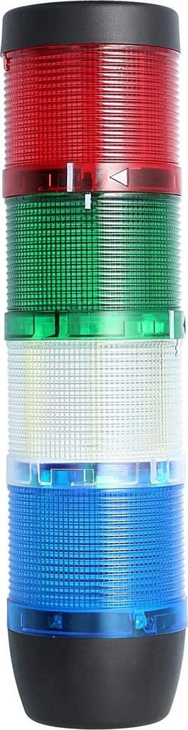 STEX24 Signalsäule blau-weiß-grün-rot, 70mm, 24V AC/DC, LED-Dauerlicht SS70-OB4/24 101 MaßeLänge271,0mm, Durchmesser