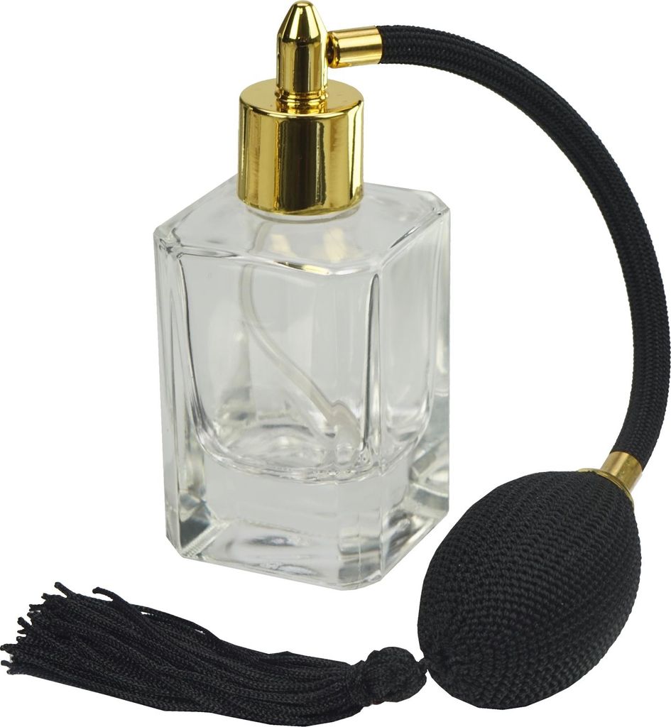Flacon, Quadrat, mit Ballpumpe, für 50 ml