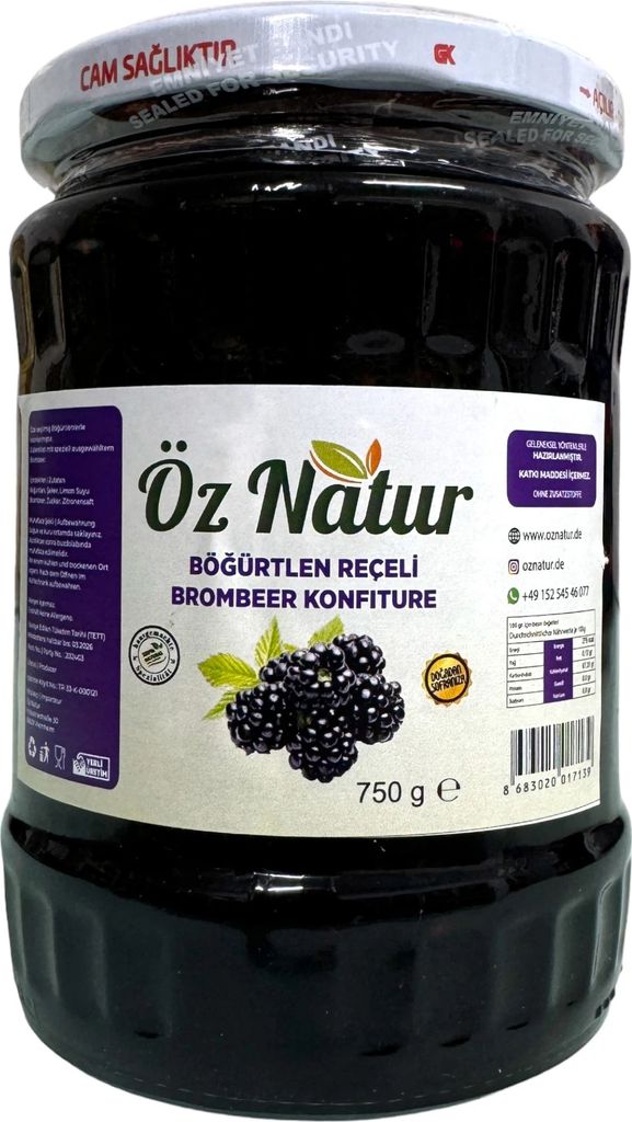 Öz Natur | Brombeer Konfitüre Türkischer Art 720g