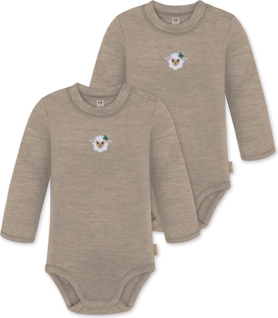 normani 2er Pack Baby Merino Langarmbody „Tuai"