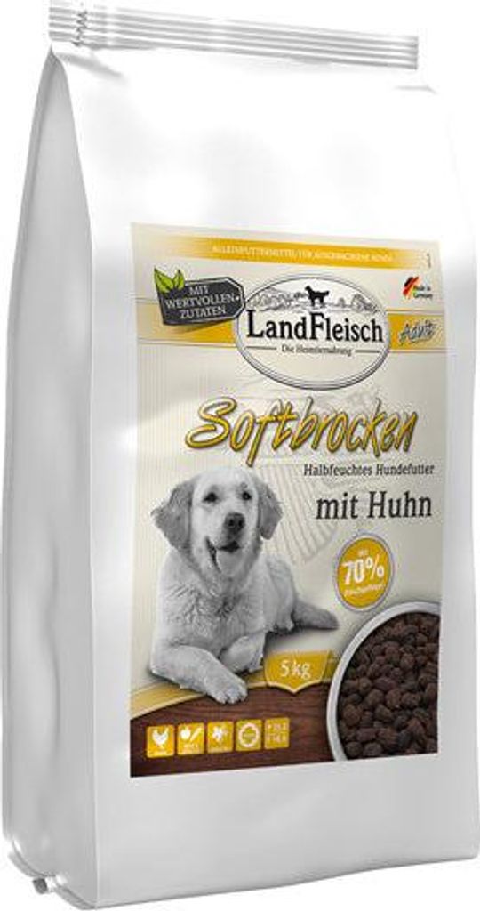 Landfleisch Softbrocken mit Huhn - 5 kg