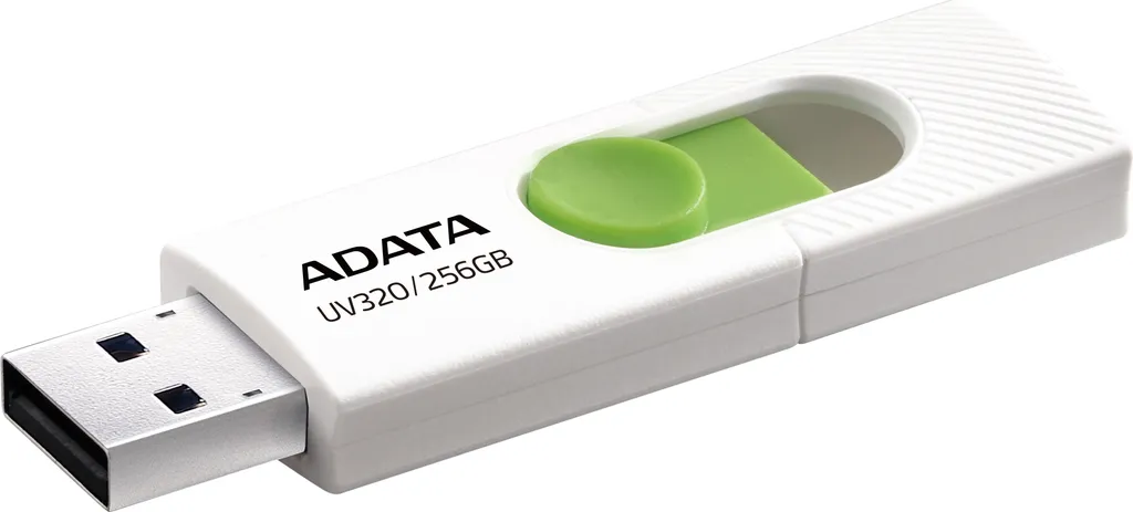 ADATA UV320 Clé USB 3.2 Rétractable 256 Go - Transfert Ultra Rapide Blanc
