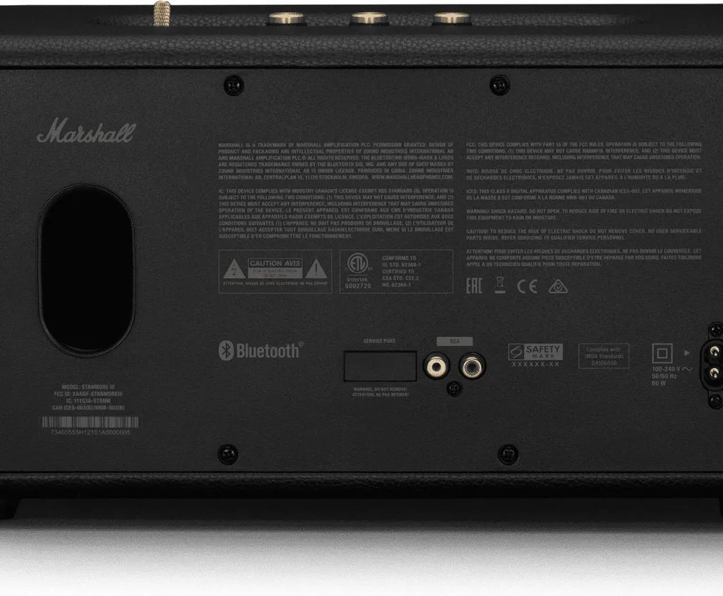 Marshall Stanmore III Noir - Enceinte Bluetooth Stable au Son Clair 80W - 33