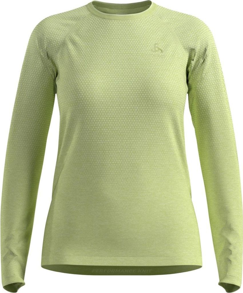 The Essentials Seamless Long Sleeve Running T-shirt shadow lime melange (40451) L