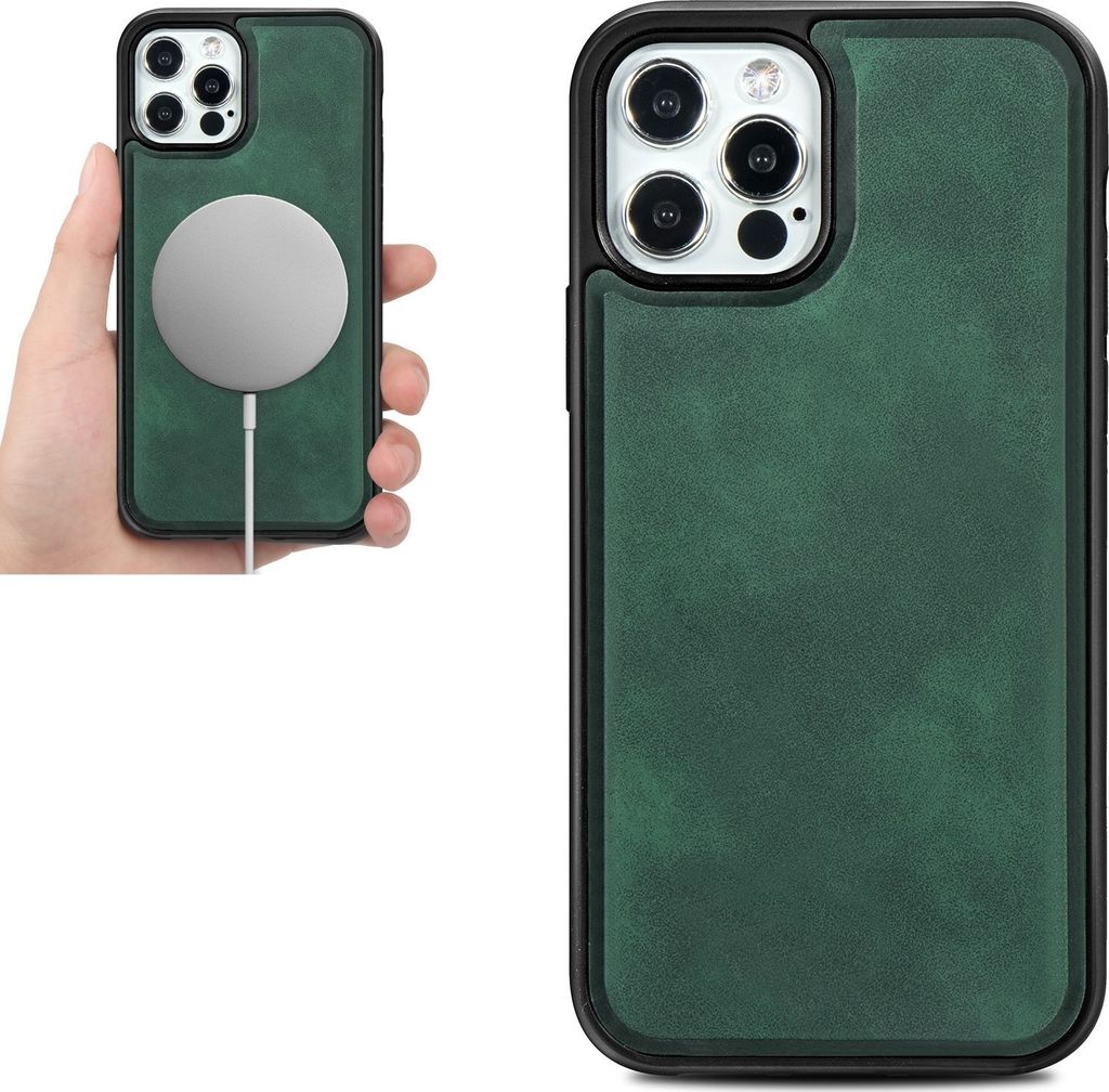 Mobigear Excellent iPhone 12 Pro Max MagSafe Hülle Backcover - Grün