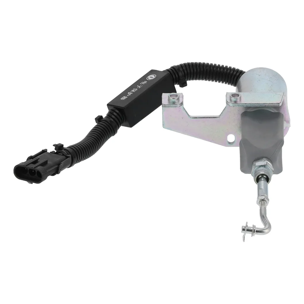 Vanne d'Arrêt de Carburant 24V - Solénoïde Électrique de Sécurité pour Engin - 5