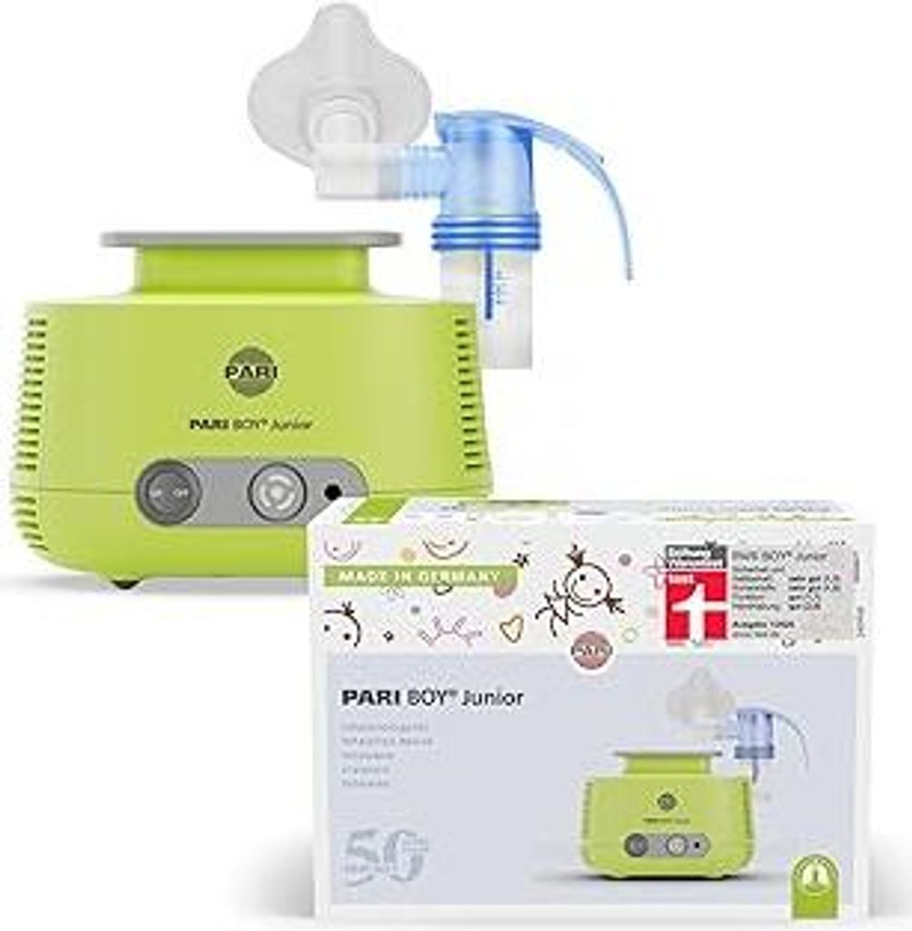 PARI BOY Junior Inhalationsgerät für Kinder – Inhalator Vernebler mit PIF-Control zur Feuchtinhalation ab den ersten Lebensmonat und für Klein...