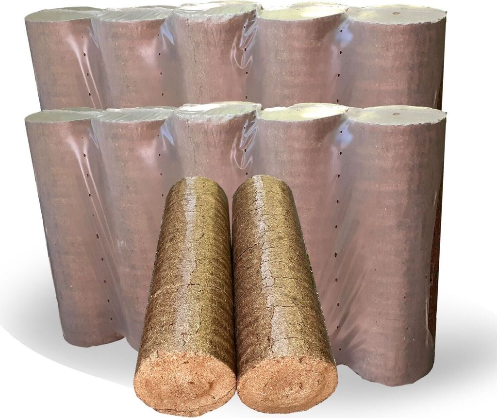 2 x 10 kg Rundholzbriketts 20 kg Holzbriketts Buche Eiche Weichholz Mischholz