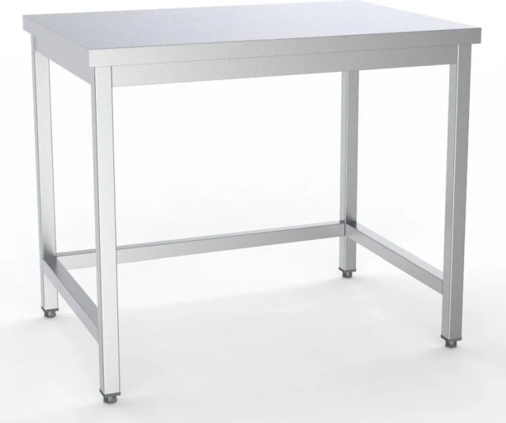Table de travail Combisteel inox 800x700x850mm à piètement ouvert pro